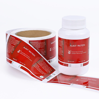 Autocollant privé des étiquettes d'emballage en feuille d'or imperméable en vinyle multivitaminé d'ingrédients naturels personnalisés de vitamines de santé