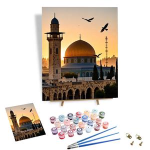<span class=keywords><strong>Peinture</strong></span> <span class=keywords><strong>par</strong></span> Numéros Mosquée Islamique Créative Kit Personnalisé 30*40cm pour Adultes - Product Image 1