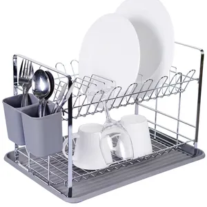 Kitchen Unique 2 Tiers Metal Dish Drying Rack