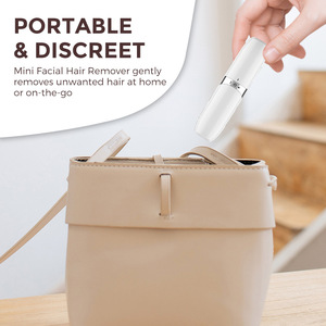 Épilateur électrique pour le visage des femmes, tondeuse à sourcils, rasoir style rouge à lèvres, portable, alimenté par batterie, blanc, 10000 tr/min - Product Image 5