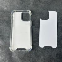 Vente en gros d'étui de téléphone portable à sublimation 2D avec cadre transparent pour iPhone 16 Pro Max étui de sublimation à plaque arrière en aluminium