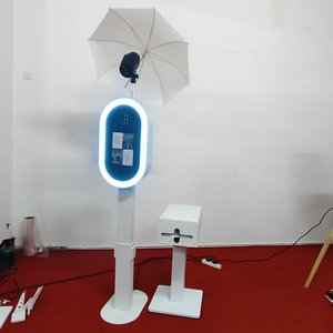 Machine de photomaton instantané ovale à LED de style moderne, compatible iPad et DSLR, en métal, Wi-Fi, pour événements professionnels et commerciaux - Product Image 4