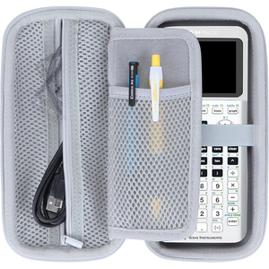 Étui de rangement EVA grande capacité pour <span class=keywords><strong>calculatrice</strong></span> <span class=keywords><strong>TI</strong></span>-<span class=keywords><strong>Nspire</strong></span> <span class=keywords><strong>CX</strong></span> II Series avec poche intérieure en maille pour accessoires - Product Image 1