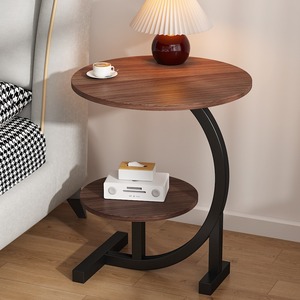 Tavolino da Caffè in Legno Massello Runwood, Design Moderno, Colore Noce, Tavolino Regolabile per Divano e Letto - Product Image 2