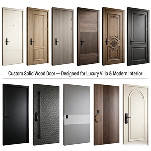 Puerta Corredera Interior de Madera Sólida Insonorizada Moderna, Puerta de Dormitorio Pintada a Medida para Hotel y Apartamento de Gran Altura - Product Image 3