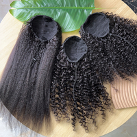 Extensions de cheveux naturels en queue de cheval avec clip, 100 grammes, couleur naturelle, pour femmes