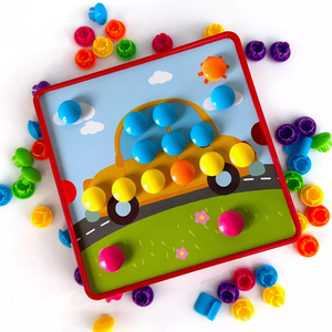 Giocattoli a mosaico <span class=keywords><strong>per</strong></span> bambini giocattoli educativi abbinati a colori peggboard mosaico Puzzle Montenssori mosaico <span class=keywords><strong>per</strong></span> bambini di 1 anno - Product Image 1