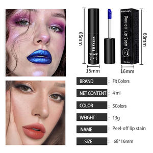 Fit Colors di alta qualità di lunga durata non grasso <span class=keywords><strong>Magic</strong></span> Matte Blue Lip Tattoo 5 colori Peel Off Lip Stain - Product Image 6