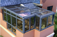Véranda mobile pliable AS2047 TOMA, gain de place, résistante aux intempéries, écologique, utilisation en villa, construction en acier, design moderne, 20 ans