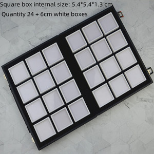 Joyero cuadrado transparente, Diamante desnudo, piedra preciosa, cuentas de Buda, manija de bolso de Color para exhibición de colección - Product Image 6