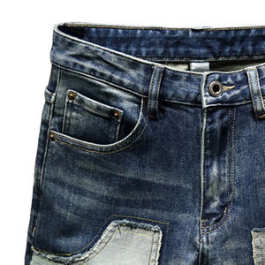 กางเกงยีนส์ทรงบอยเฟรนด์ผู้ชายแบบดิสเทรสพิมพ์ลาย กางเกงสั่งทำรุ่นใหม่ล่าสุด สไตล์ไฮสตรีท ระบายอากาศได้ดี กางเกงสกินนี่ กางเกงสเวตแพนท์ปักลายตามสั่ง - Product Image 5