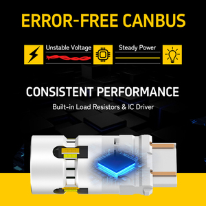 Faro LED 3157 Switchback Bicolore 28W con Ventola 3157A 3057 4157, Resistori Integrati, Lampadina per Indicatore di Direzione, Stop e <span class=keywords><strong>Luce</strong></span> Posteriore - Product Image 4