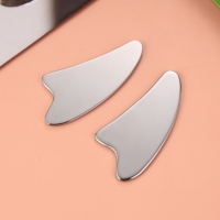 Planche Gua Sha en acier inoxydable 304, forme œil de mouton irrégulière, pour le raffermissement de la peau du visage et du corps, pour usage domestique et professionnel en soins de beauté
