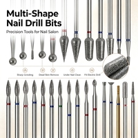 Moteur sans balais de qualité professionnelle, perceuse à ongles portable à grande vitesse, fraises coniques en carbure, élimination des callosités, façonnage des ongles pour salon