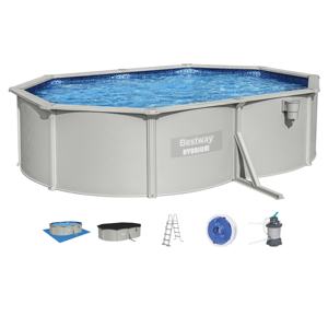 Piscine hors sol <span class=keywords><strong>Bestway</strong></span> 56586&561RQ&561RQE Hydrium avec paroi en acier, ensemble de piscine hors sol 5,00 m X 3,66 m X 1,22 m - Product Image 1