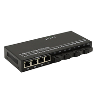 Convertisseur de média fibre optique DSEE 100M 4 fibres 4 RJ45 SC FTTH avec prise en charge de l'agrégation et du cascade, garantie 1 an