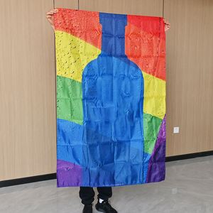 YF Guirlandes de fanions en polyester 3x5 pieds, personnalisées, de haute qualité, à bas prix, en forme d'animaux de dessin animé, pour décorations de fêtes transfrontalières - Product Image 3