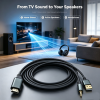 Câble convertisseur audio Ruiara ARC/eARC vers 3,5 mm AUX mâle