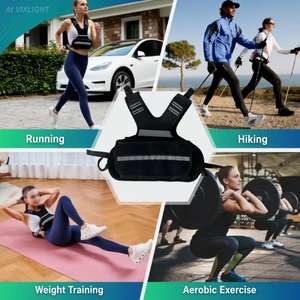 Gilet lesté unisexe réglable, réfléchissant, respirant, léger, <span class=keywords><strong>pour</strong></span> l'entraînement, la course, la gym, le sport et l'<span class=keywords><strong>exercice</strong></span> - Product Image 3