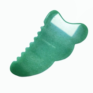 Planche de Gua Sha en pierre verte pour le soin du visage, jade aventurine - Product Image 4