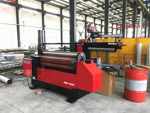 Hogi Trung Quốc nhà máy nhỏ Tấm cuộn hình thành máy uốn 2 Con lăn 4 con lăn - Product Image 2