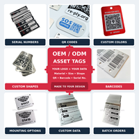 Autocollants personnalisés en aluminium anodisé anti-âge, photosensibles, pour le suivi des actifs et l'identification des propriétés (code-barres)