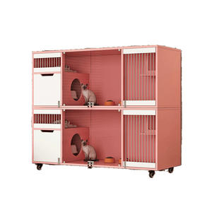 Кошка вилла дом из массива дерева большое пространство роскошное домашнее животное с рисунком животных водонепроницаемый кнопка закрытия современная уличная клетка для домашних животных - Product Image 5