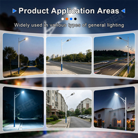 Lampadaire LED extérieur AC de haute qualité 50W-200W, étanche IP65, avec détecteur de mouvement photocellule, en aluminium, pour jardin/route