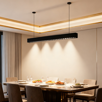 Barre lumineuse LED linéaire haute luminosité 40W pour bureau, entrepôt, salle de sport, supermarché, dimmable, 3000K à 6000K, 1M 2M