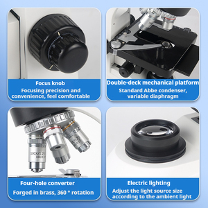 IKEME 1000-1600x Microscopio biológico binocular Microbiología electrónica Microscopio Trinocular Microscopio óptico con pantalla LCD - Product Image 4