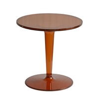 Table basse multifonctionnelle mobile en plastique transparent de style scandinave moderne pour petit appartement, salon, bureau à domicile, support à tasses