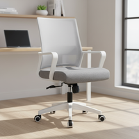 Chaise de bureau exécutive moderne Guanfu 8007-2, chaise pivotante ergonomique de haute qualité, réglable, avec roulettes, en tissu maillé inclinable
