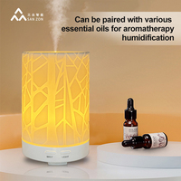 Diffuseur d'arômes ultrasonique à faible bruit avec motif veine d'arbre, veilleuse et contrôle à double bouton, disponible en OEM/ODM
