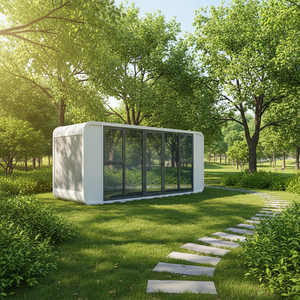 Casa Contenedor Cuadrada Tipo Cabaña <span class=keywords><strong>Apple</strong></span> de 5.8 Metros, Aislada, Transpirable, Reforzada, Integrada, con Estructura de Acero Prefabricada, Juego Completo, CE - Product Image 5