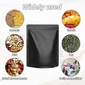 Tùy chỉnh in mờ đen bằng chứng khóa kéo khóa kéo khóa bao bì nhỏ túi Mylar Túi phẳng túi đứng lên túi với vmpet - Product Image 5