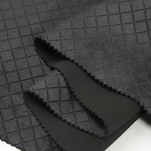 Chinese Manufacturer Warp Knitting Comfortable Soft Silk Fabric Check Embossed Velvet For Coat