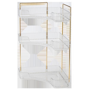 Estante de esquina, mesa de cosméticos, almacenamiento de inodoro, cocina y baño, condimento de tres capas - Product Image 5