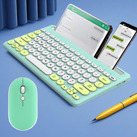 Ensemble clavier et souris ergonomique OEM 5.0 sans fil BT USB 78 touches étanche avec interrupteurs noirs anti-ghosting pour ordinateur portable/PC/tablette