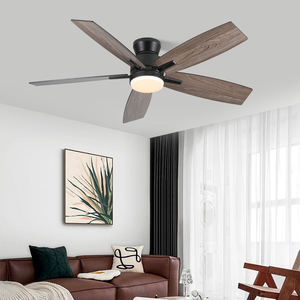 Ventilateurs de plafond LED modernes à commande à distance, moteur DC réversible, pales en contreplaqué, 6 vitesses, 5 pales, <span class=keywords><strong>CRI</strong></span> élevé 95, garantie 5 ans, directement de l'usine - Product Image 2