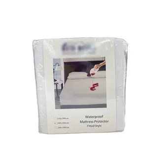 OEM制造商直接供应商棉涤纶大号绗缝床垫保护器防水床垫保护器
