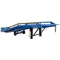 Rampe de chargement mobile en acier de 10 tonnes avec plateforme hydraulique 2,1x3m pour chariot élévateur, utilisation en construction
