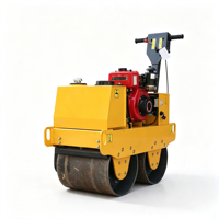 Compacteur vibrant portatif à double tambour, petit compresseur vibrant autoporté pour chantier de construction