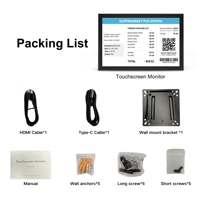 Monitor Táctil Capacitivo IPS OEM de 10.1 Pulgadas, Multitáctil de 10 Puntos, Pantalla 16:10 para Hogar Inteligente e IoT