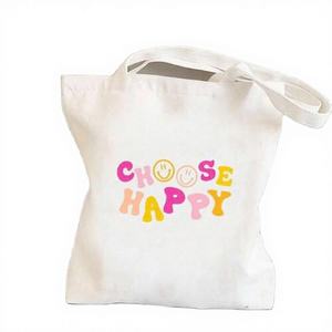 Bolsa de Compras Mediana de Lona de Algodón Reciclado con Diseño de Letras Personalizadas Lemei, con Correa para el Hombro, para Uso Diario y al Aire Libre para Chicas - Product Image 3