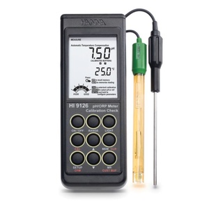 เครื่องวัดค่า pH/ORP mV แบบพกพา รุ่น HI9126 ของ Hanna Instruments พร้อมฟังก์ชันตรวจสอบ CAL, ATC, หน้าจอ LCD แบบมีไฟส่องหลัง และดีไซน์ที่ทนทานระดับ IP67 - Product Image 1