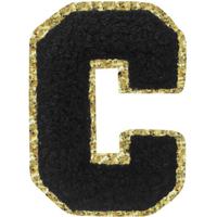 Patchs thermocollants en lettres chenille à paillettes pour vêtements, sacs à dos, décoration de costumes d'équipe