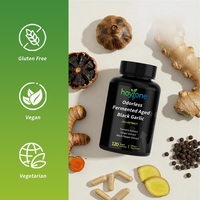 Capsules d'extrait de gingembre noir fermenté et vieilli 20:1, curcuma et poivre noir, marque privée OEM, pour le soutien quotidien de la bien-être
