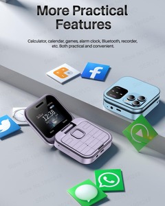 Téléphone portable pliable 1,77 pouces double SIM I16 Pro Lady Cover avec MP3, fonction voix magique, lampe torche, numérotation rapide, téléphone à clapet pour seniors - Product Image 5