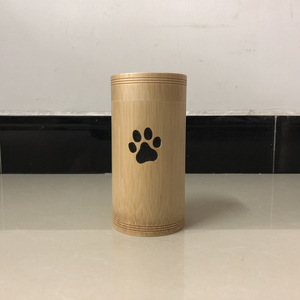 Classico bambù naturale urna funebre intagliata cane gatto stampa scrigno animale scrigno umano cenere urna cremazione barattolo eco-friendly ricordo - Product Image 3