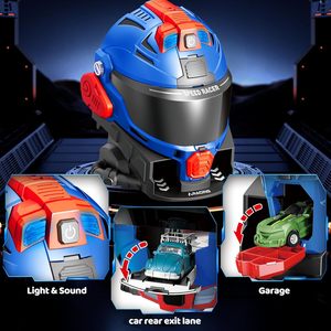 <span class=keywords><strong>Giocattoli</strong></span> da corsa Design casco da corsa con 4 macchinine giocattolo illuminate per trasformare la pista Action Play set Kit gioco per fingere giocattolo - Product Image 5